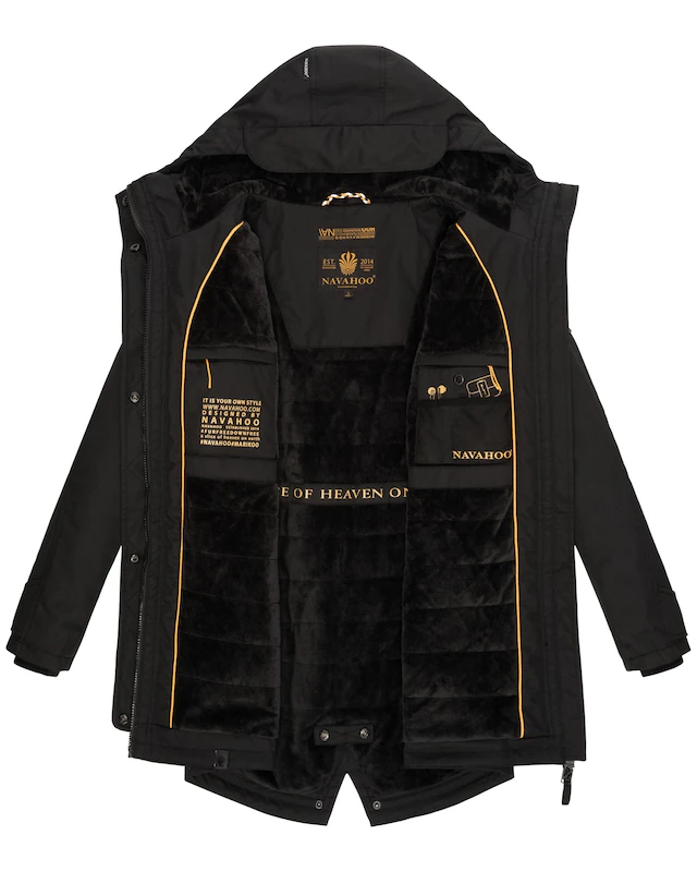 Navahoo Parka »Brinjaa« mit Kapuze Modischer Winter Kurzmantel mit zahlreichen Taschen
