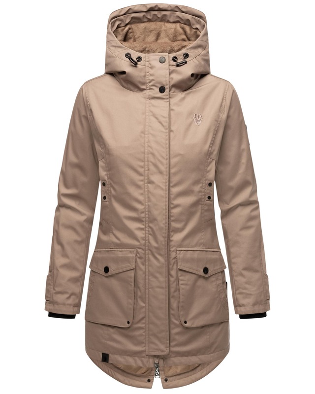 Navahoo Parka »Brinjaa« mit Kapuze Modischer Winter Kurzmantel mit zahlreichen Taschen