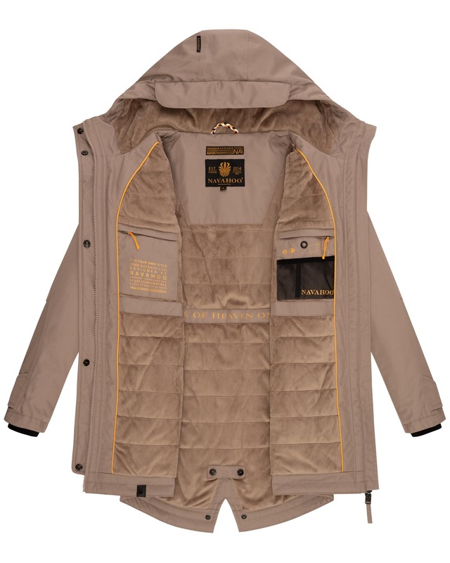 Navahoo Parka »Brinjaa« mit Kapuze Modischer Winter Kurzmantel mit zahlreichen Taschen