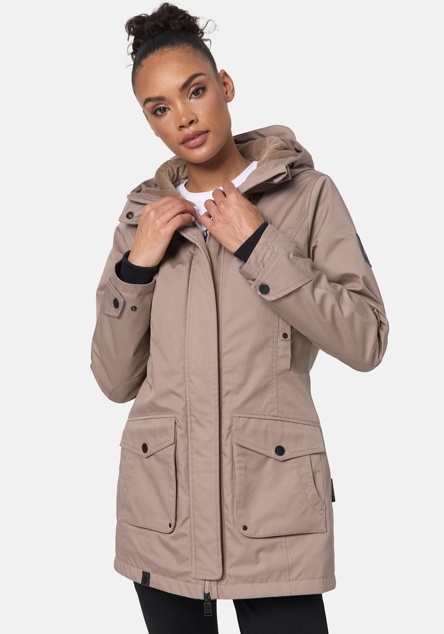 Navahoo Parka »Brinjaa« mit Kapuze Modischer Winter Kurzmantel mit zahlreichen Taschen