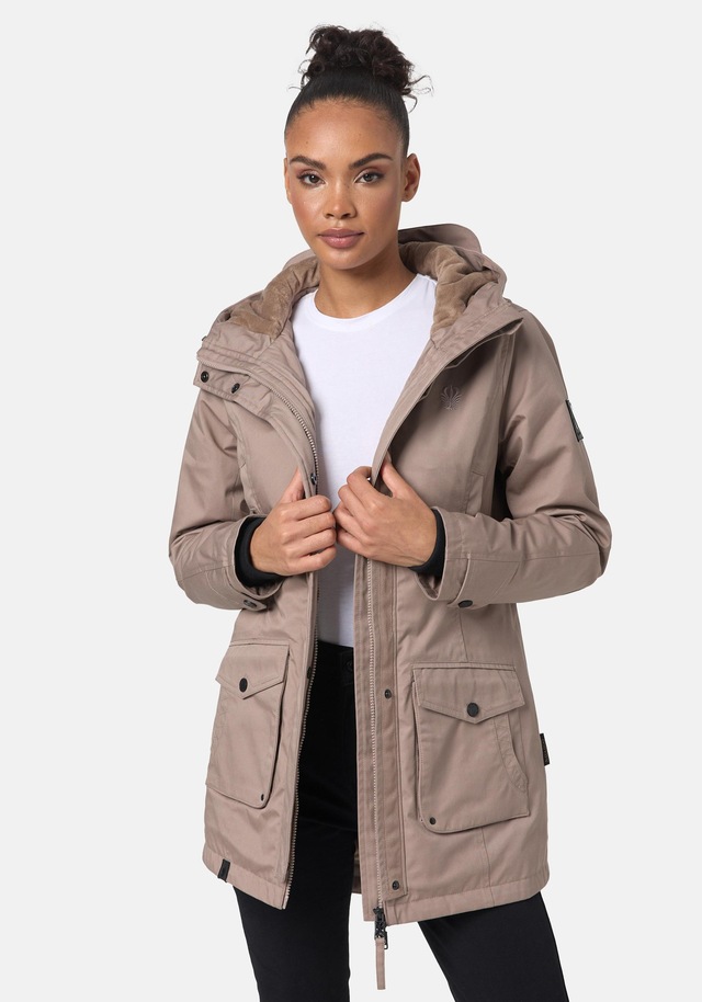Navahoo Parka »Brinjaa« mit Kapuze Modischer Winter Kurzmantel mit zahlreichen Taschen