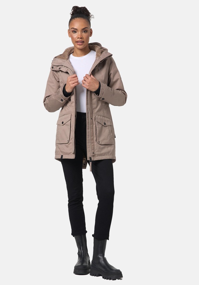 Navahoo Parka »Brinjaa« mit Kapuze Modischer Winter Kurzmantel mit zahlreichen Taschen