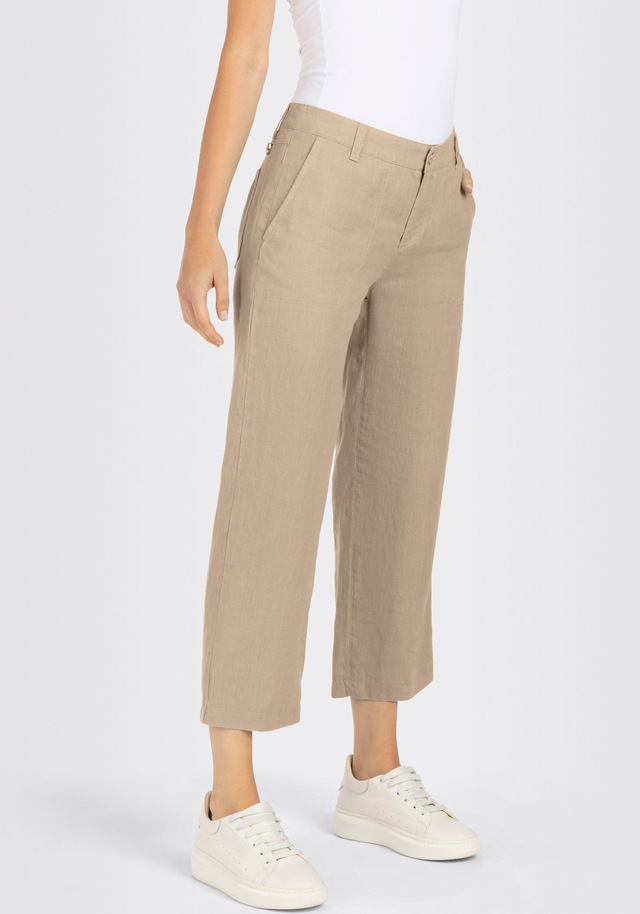 MAC Leinenhose »NORA cropped« Sommerhose temperaturausgleichend und angenehm auf der Haut