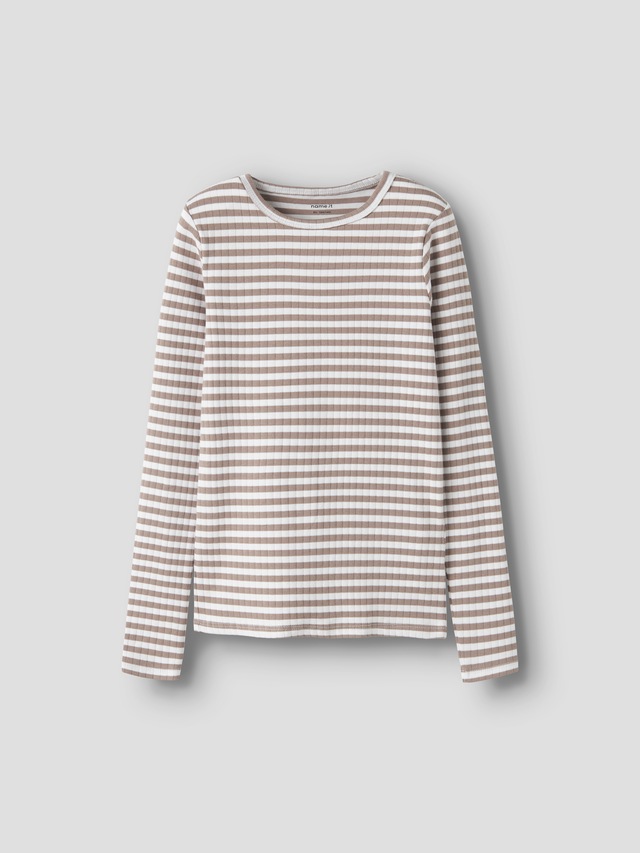 Name It Langarmshirt »NKFSURAJA XSL LS TOP NOOS« toller Ringel-Look in gerippter Qualität