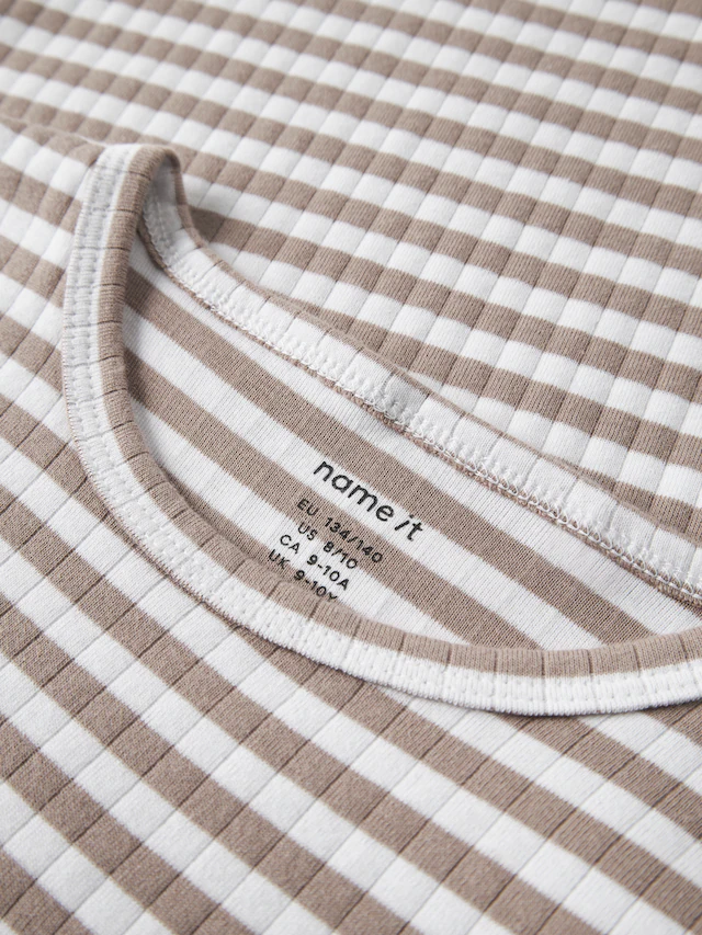 Name It Langarmshirt »NKFSURAJA XSL LS TOP NOOS« toller Ringel-Look in gerippter Qualität