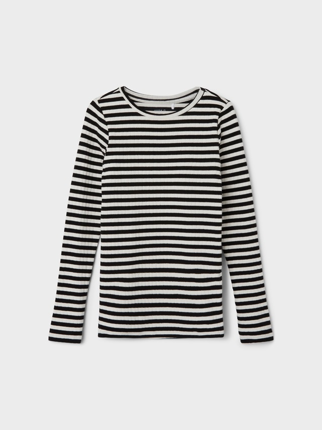 Name It Langarmshirt »NKFSURAJA XSL LS TOP NOOS« toller Ringel-Look in gerippter Qualität