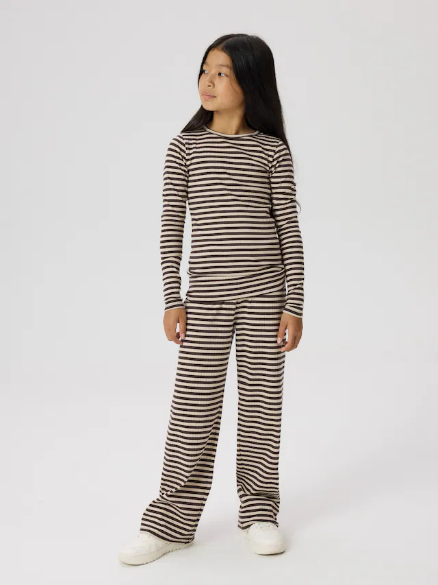 Name It Langarmshirt »NKFSURAJA XSL LS TOP NOOS« toller Ringel-Look in gerippter Qualität