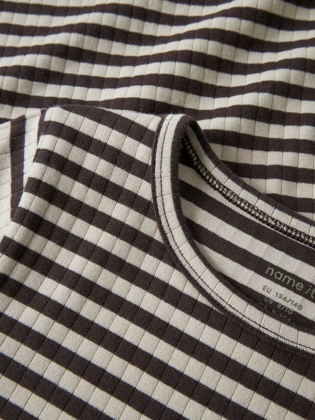Name It Langarmshirt »NKFSURAJA XSL LS TOP NOOS« toller Ringel-Look in gerippter Qualität