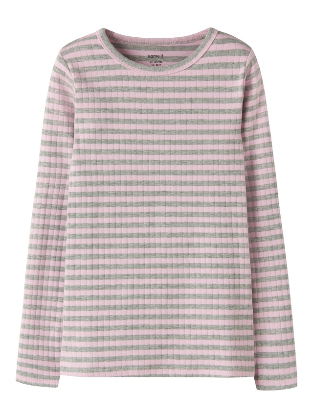 Name It Langarmshirt »NKFSURAJA XSL LS TOP NOOS« toller Ringel-Look in gerippter Qualität