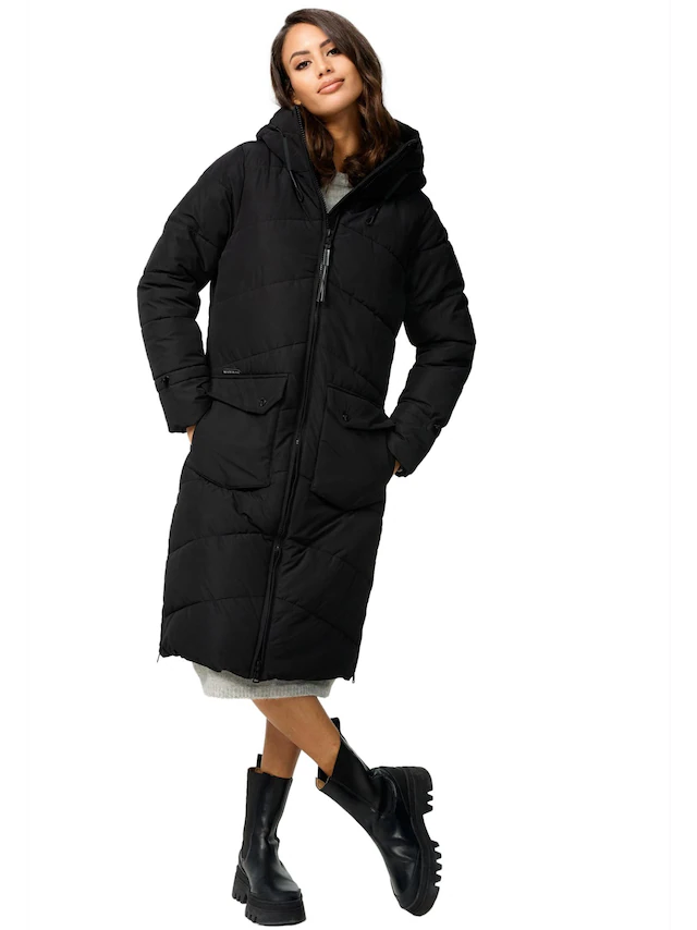 Marikoo Winterjacke »Tomomii XVI« warmer Winter Stepp Mantel mit Kapuze