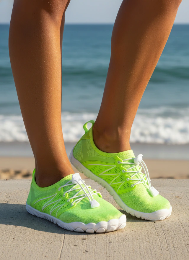 Venice Beach Aquaschuh »Badelatsche, Badeschuhe, Badeschlappe, Barfußschuh, leichter Slipper« Wasserschuh mit elastischen Bändern, schnelltrocknend VEGAN