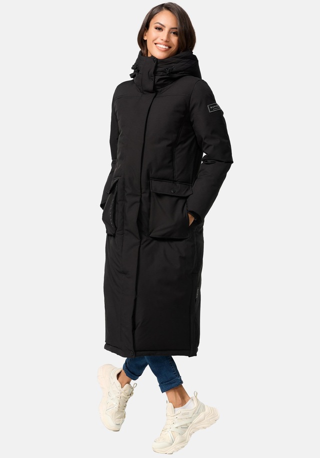 Navahoo Wintermantel »Wolkenfrost XIV« Extralanger Damen Mantel mit Kapuze