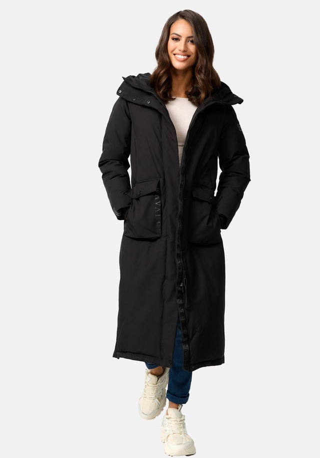 Navahoo Wintermantel »Wolkenfrost XIV« Extralanger Damen Mantel mit Kapuze
