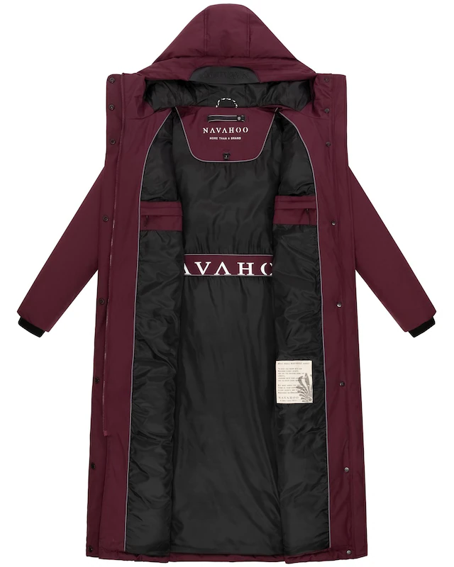 Navahoo Wintermantel »Wolkenfrost XIV« Extralanger Damen Mantel mit Kapuze