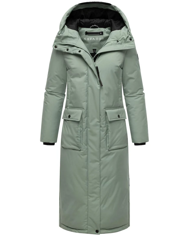 Navahoo Wintermantel »Wolkenfrost XIV« Extralanger Damen Mantel mit Kapuze
