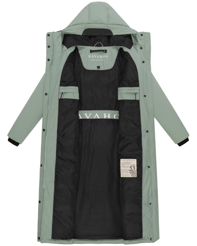 Navahoo Wintermantel »Wolkenfrost XIV« Extralanger Damen Mantel mit Kapuze