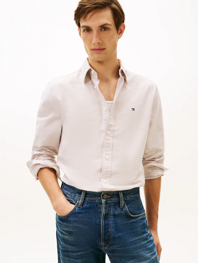 Tommy Hilfiger Langarmhemd »SOLID HERITAGE OXFORD Regular Fit« Regular Fit Oxford Casual