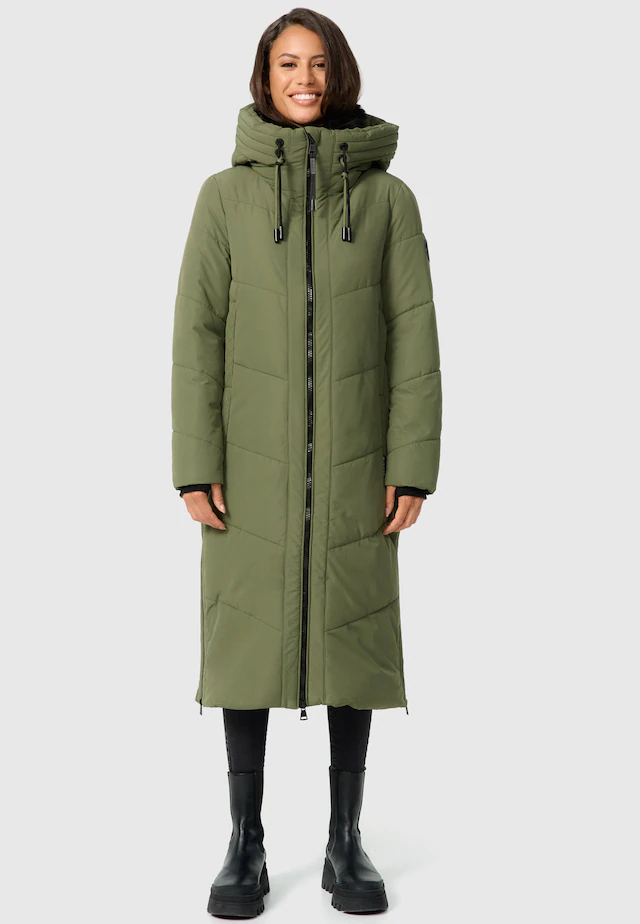 Marikoo Winterjacke »Nadaree XVI« Stepp Mantel mit großer Kapuze