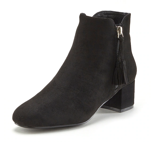 LASCANA Stiefelette Stiefel, Boots mit bequemem Blockabsatz VEGAN