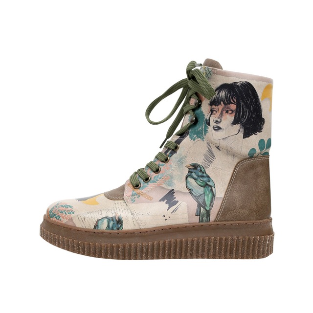 DOGO Schnürboots »Future High Top Boots Believe In Your Wings Damen Stiefeletten,« Handgefertigt