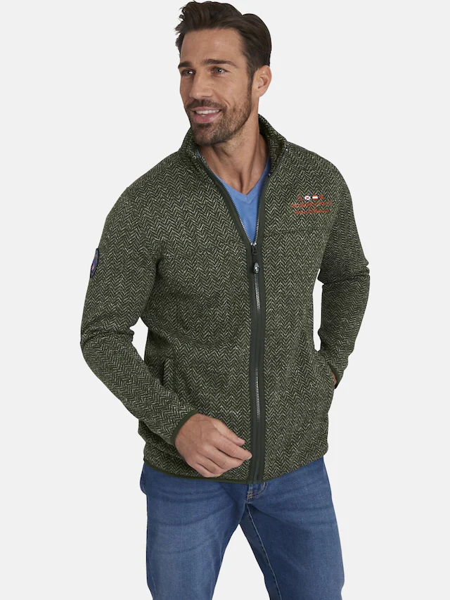 Jan Vanderstorm Sweatjacke »Strickfleecejacke KOLMUND«