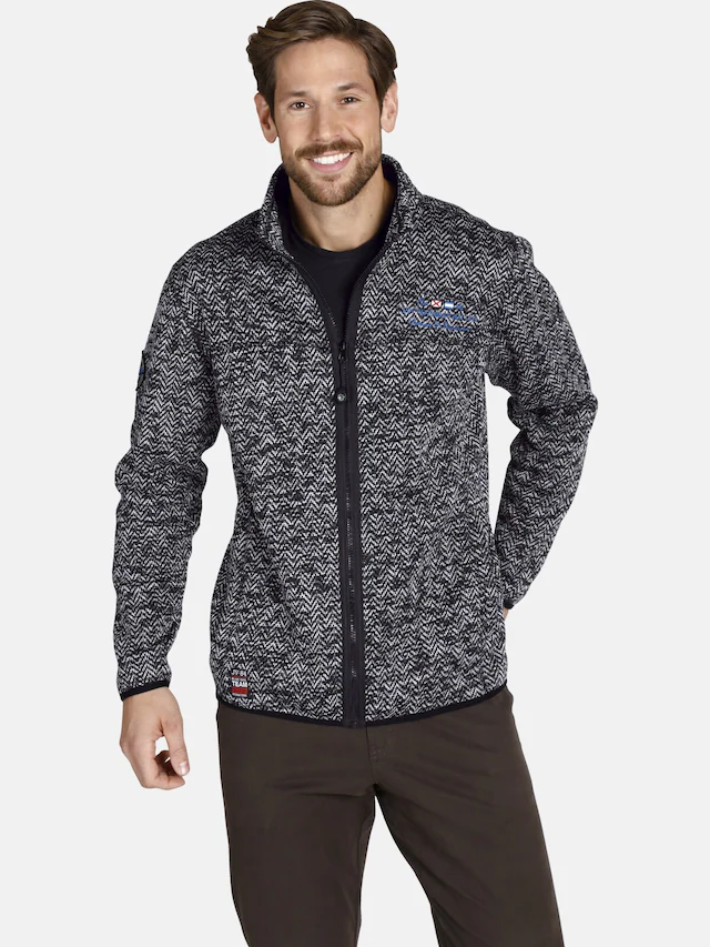Jan Vanderstorm Sweatjacke »Strickfleecejacke KOLMUND«