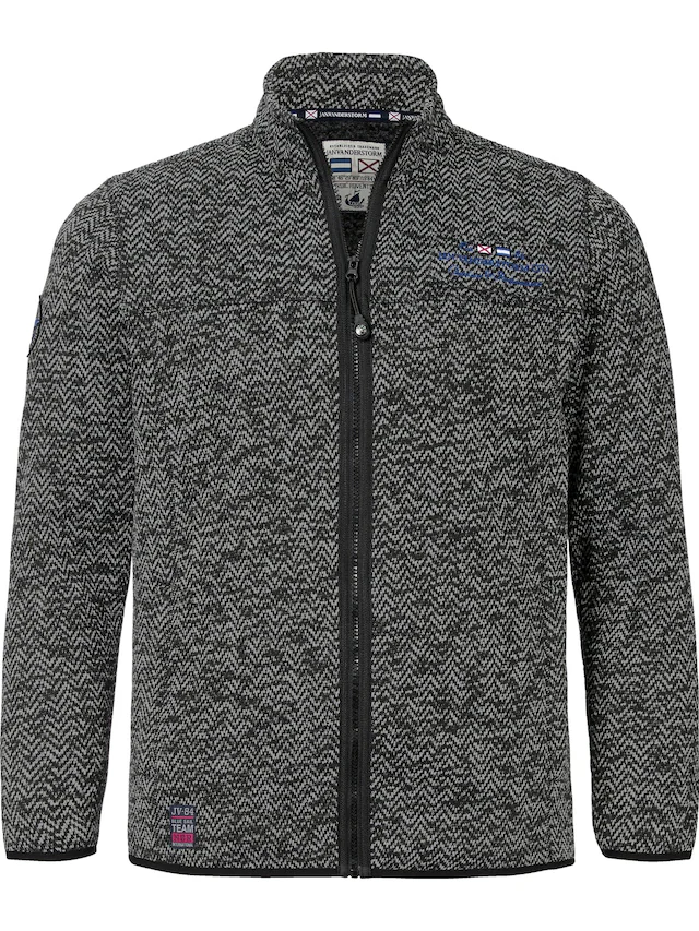 Jan Vanderstorm Sweatjacke »Strickfleecejacke KOLMUND«