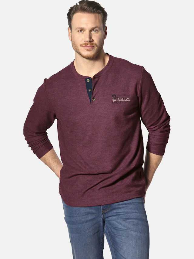 Jan Vanderstorm Langarm-Poloshirt »Langarmshirt IVOR«