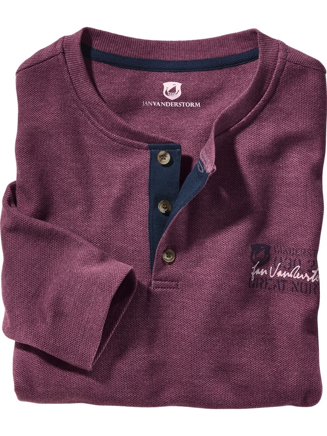 Jan Vanderstorm Langarm-Poloshirt »Langarmshirt IVOR«