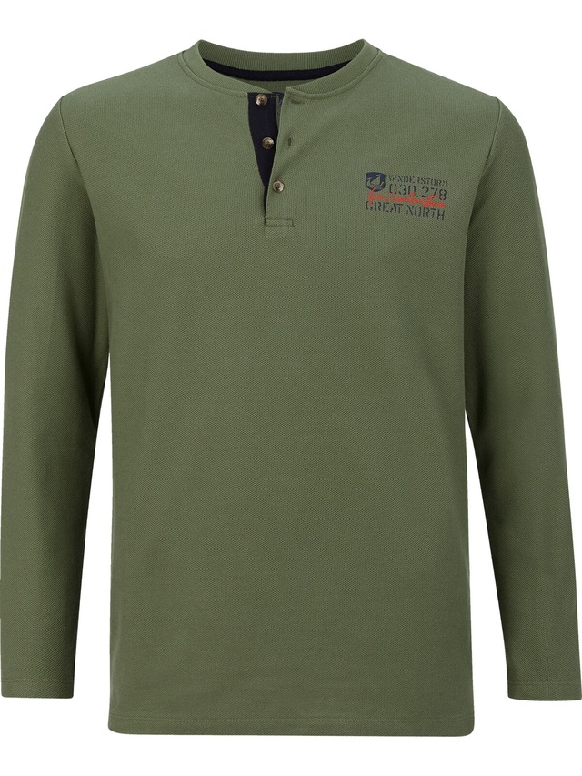 Jan Vanderstorm Langarm-Poloshirt »Langarmshirt IVOR«