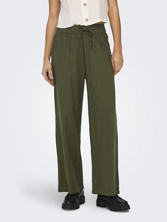 ONLY »ONLTIZANA COTTON LOOSE PANTS WVN NOOS«