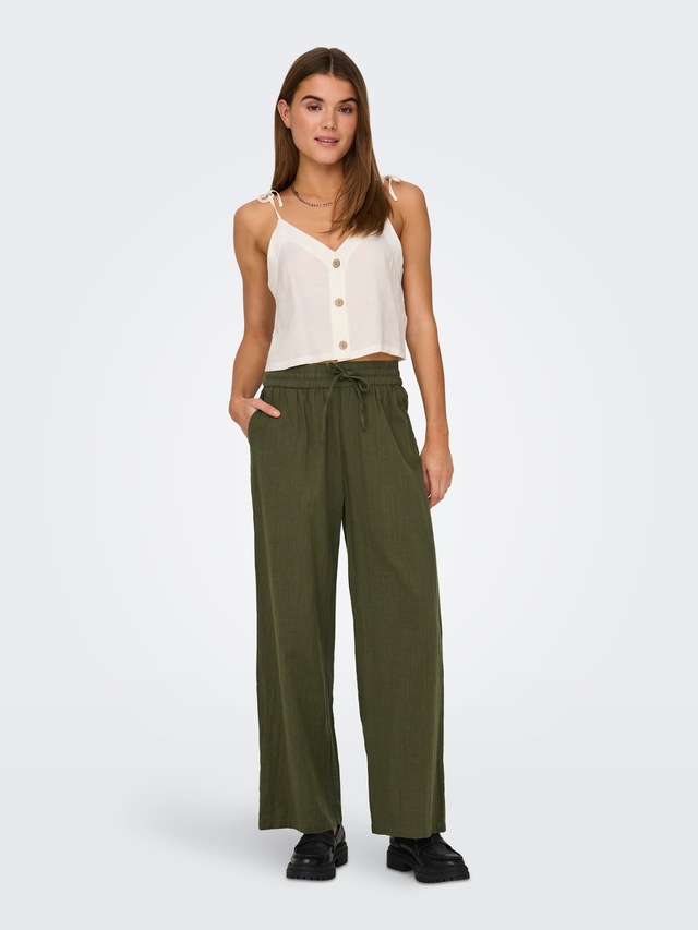 ONLY »ONLTIZANA COTTON LOOSE PANTS WVN NOOS«