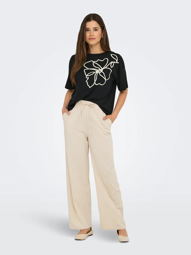 ONLY »ONLTIZANA COTTON LOOSE PANTS WVN NOOS«