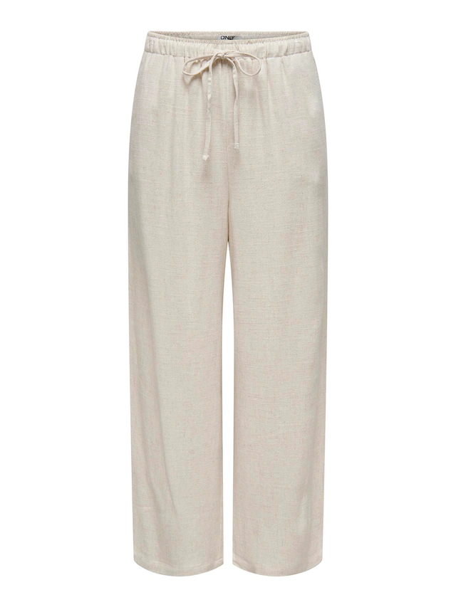 ONLY Schlupfhose »ONLSIESTA MW PULL-UP LINEN BL PNT NOOS« Viskosemischung