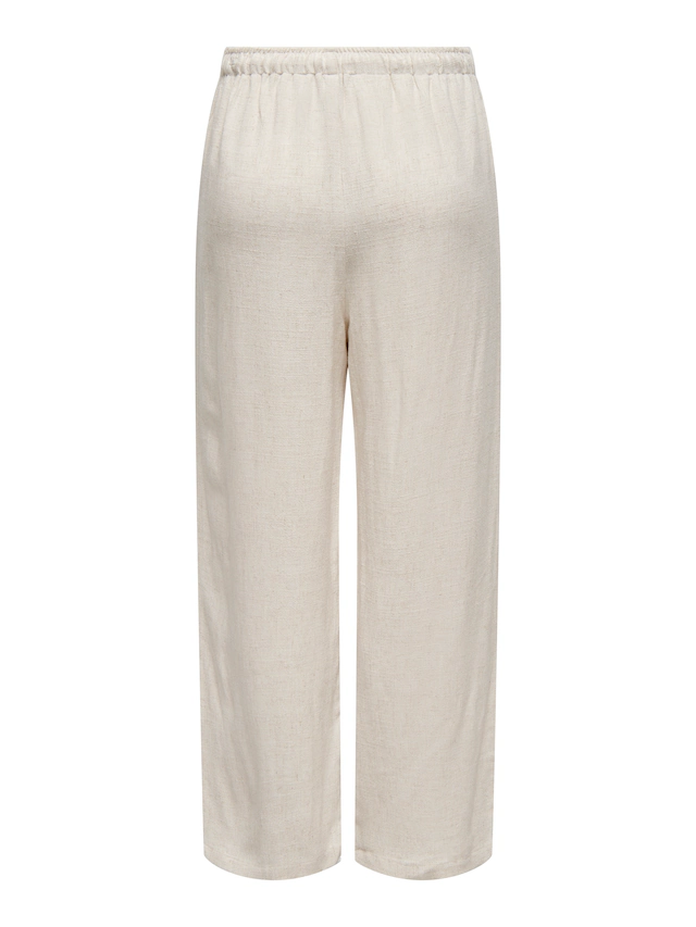 ONLY Schlupfhose »ONLSIESTA MW PULL-UP LINEN BL PNT NOOS« Viskosemischung