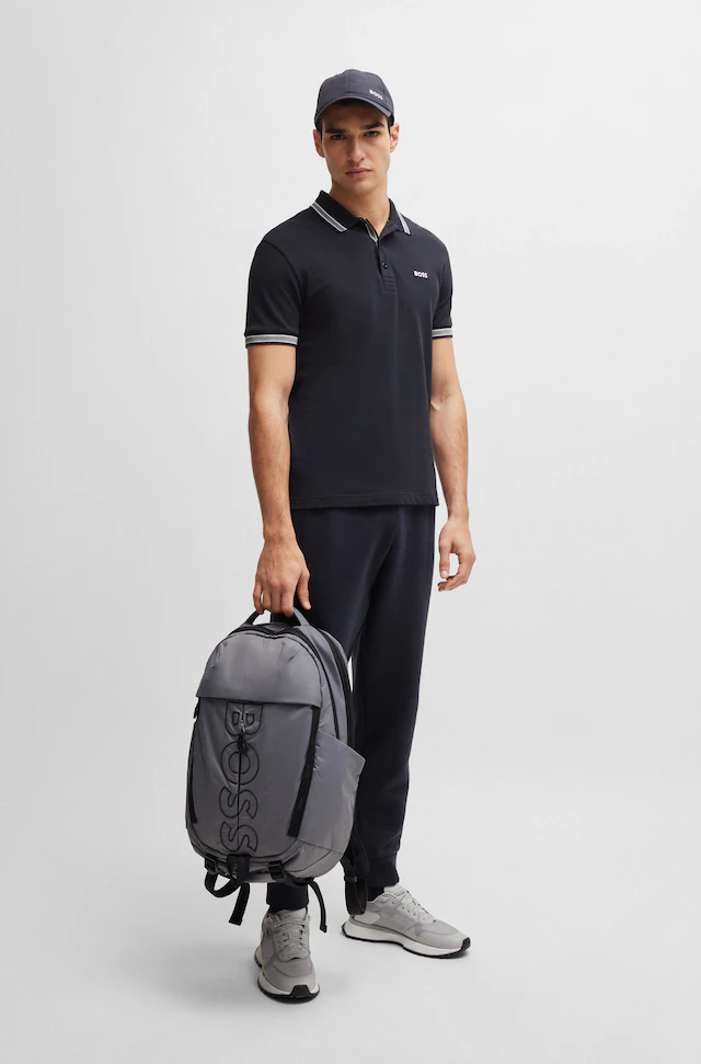 BOSS GREEN Poloshirt »Paddy Regular Fit« atmungsaktive Piqué-Webstruktur, Flachstrickkragen, gerader Schnitt