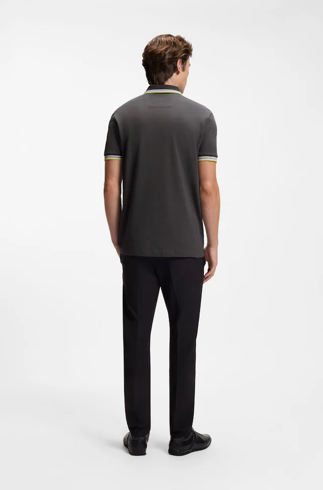 BOSS GREEN Poloshirt »Paddy Regular Fit« atmungsaktive Piqué-Webstruktur, Flachstrickkragen, gerader Schnitt