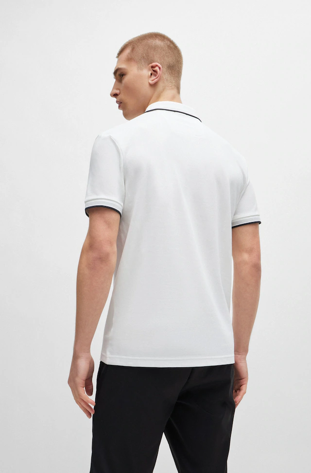 BOSS GREEN Poloshirt »Paddy Regular Fit« atmungsaktive Piqué-Webstruktur, Flachstrickkragen, gerader Schnitt