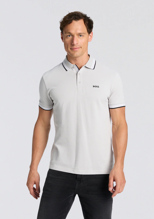 BOSS GREEN Poloshirt »Paddy Regular Fit« atmungsaktive Piqué-Webstruktur, Flachstrickkragen, gerader Schnitt