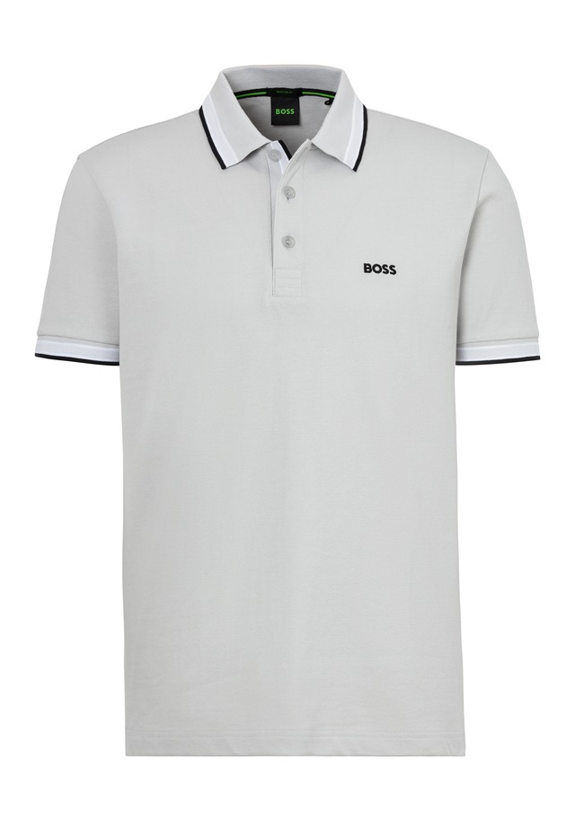 BOSS GREEN Poloshirt »Paddy Regular Fit« atmungsaktive Piqué-Webstruktur, Flachstrickkragen, gerader Schnitt