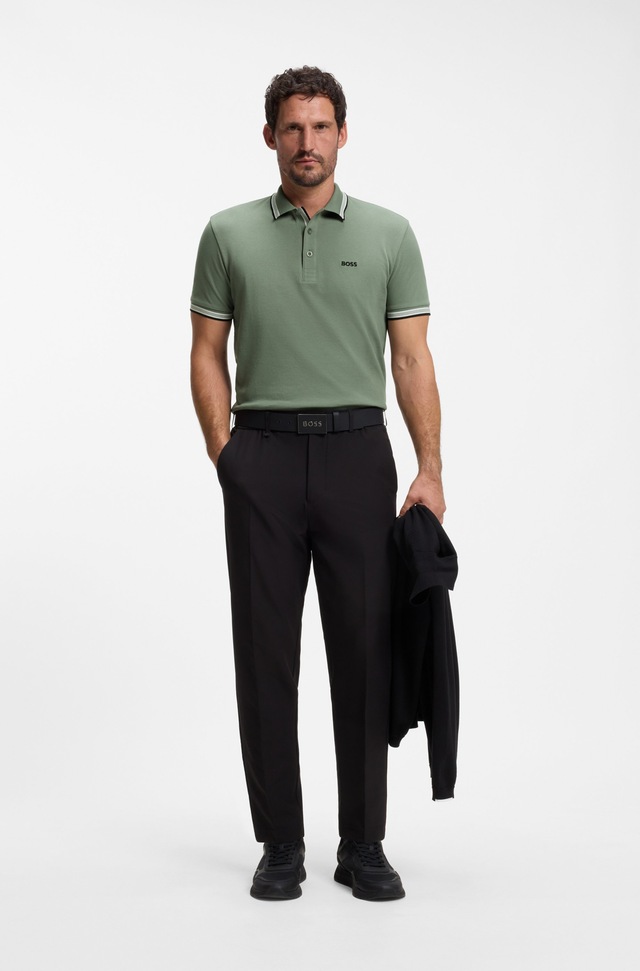 BOSS GREEN Poloshirt »Paddy Regular Fit« atmungsaktive Piqué-Webstruktur, Flachstrickkragen, gerader Schnitt