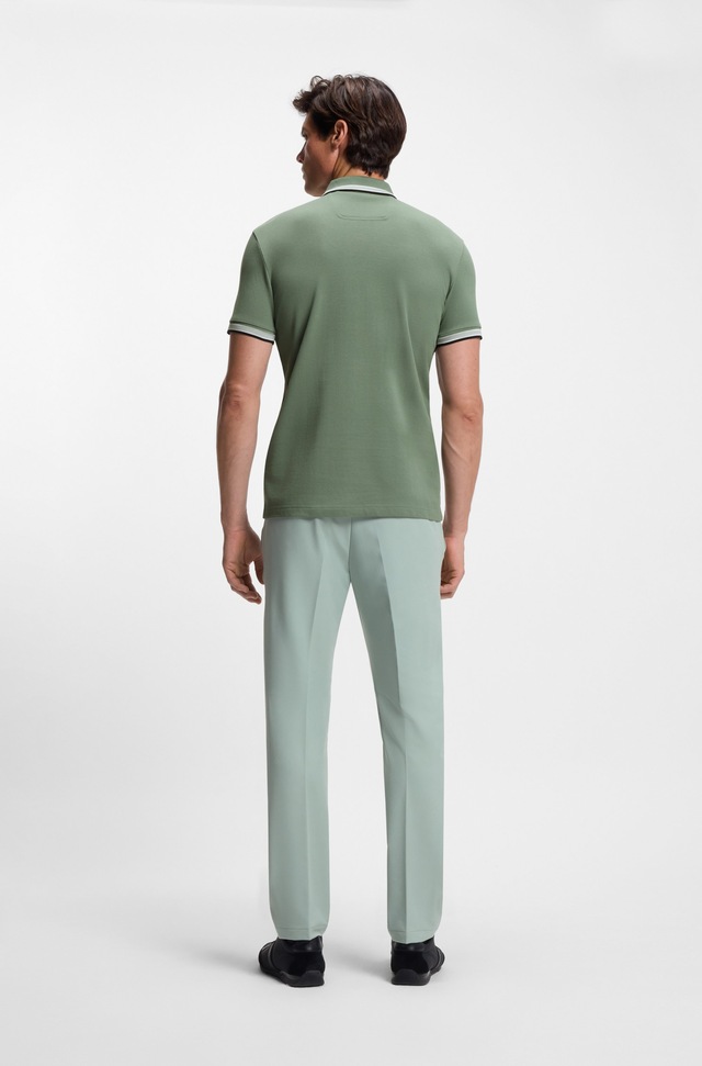 BOSS GREEN Poloshirt »Paddy Regular Fit« atmungsaktive Piqué-Webstruktur, Flachstrickkragen, gerader Schnitt