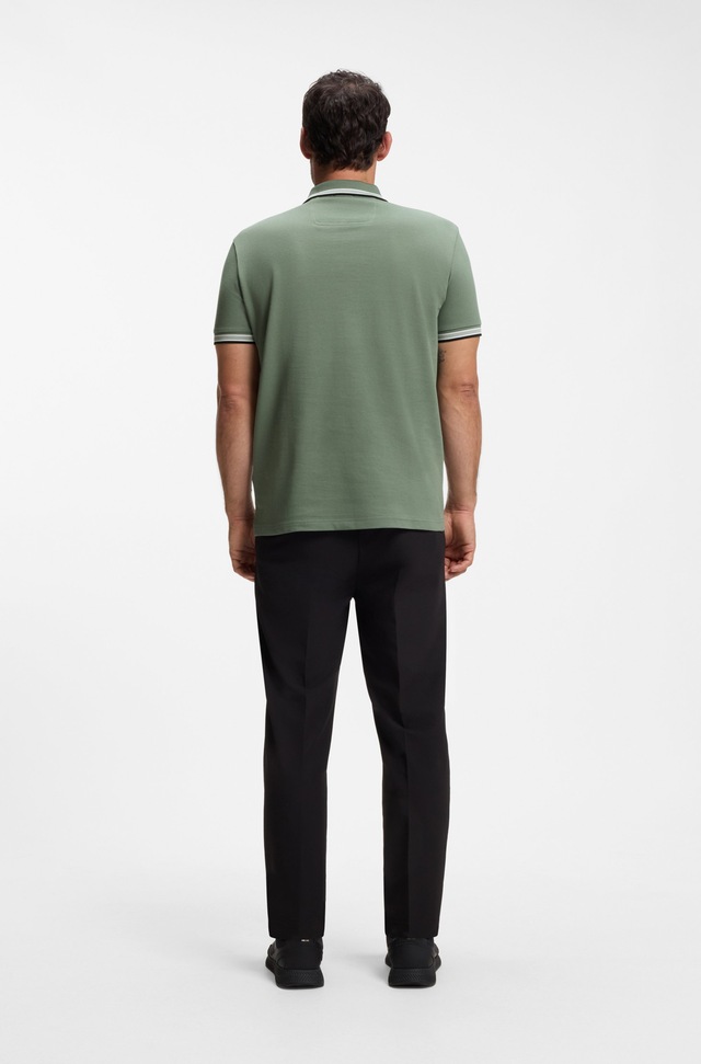 BOSS GREEN Poloshirt »Paddy Regular Fit« atmungsaktive Piqué-Webstruktur, Flachstrickkragen, gerader Schnitt