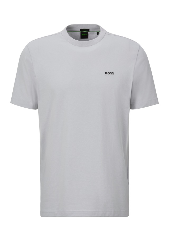BOSS GREEN »Tee Regular Fit« Stretch Jersey Cotton, Logo on Chest, Rundhals