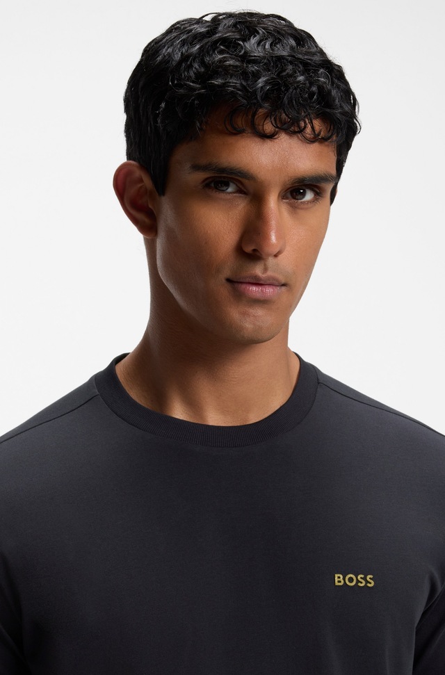 BOSS GREEN »Tee Regular Fit« Stretch Jersey Cotton, Logo on Chest, Rundhals
