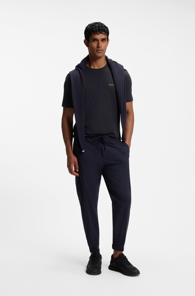 BOSS GREEN »Tee Regular Fit« Stretch Jersey Cotton, Logo on Chest, Rundhals