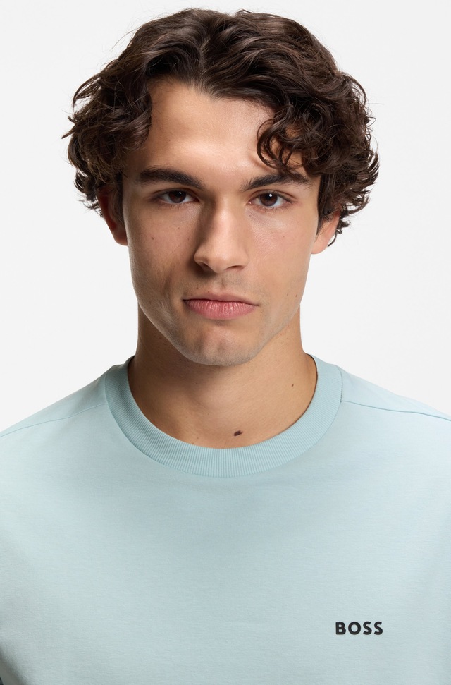 BOSS GREEN »Tee Regular Fit« Stretch Jersey Cotton, Logo on Chest, Rundhals