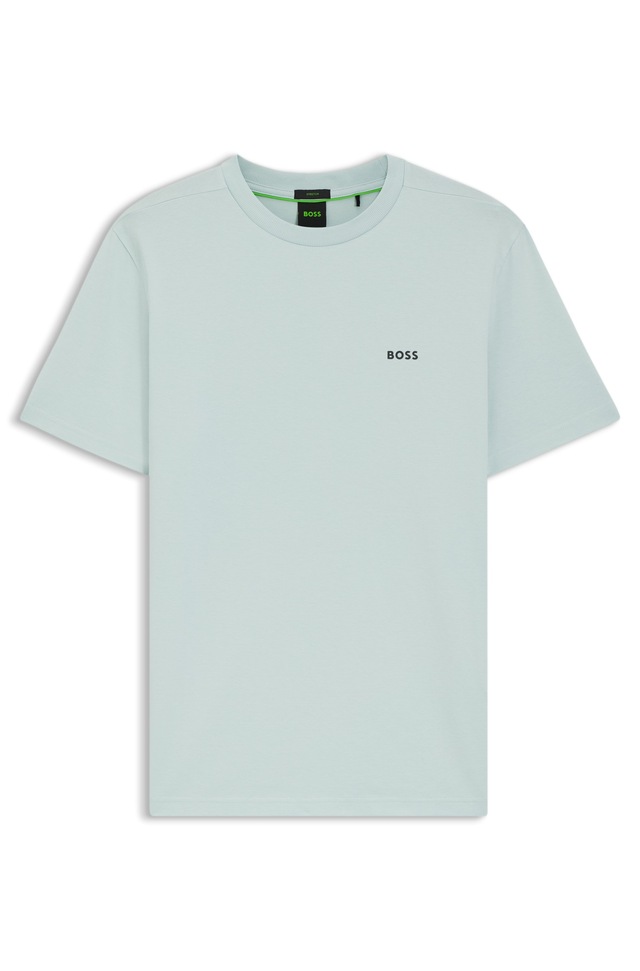BOSS GREEN »Tee Regular Fit« Stretch Jersey Cotton, Logo on Chest, Rundhals