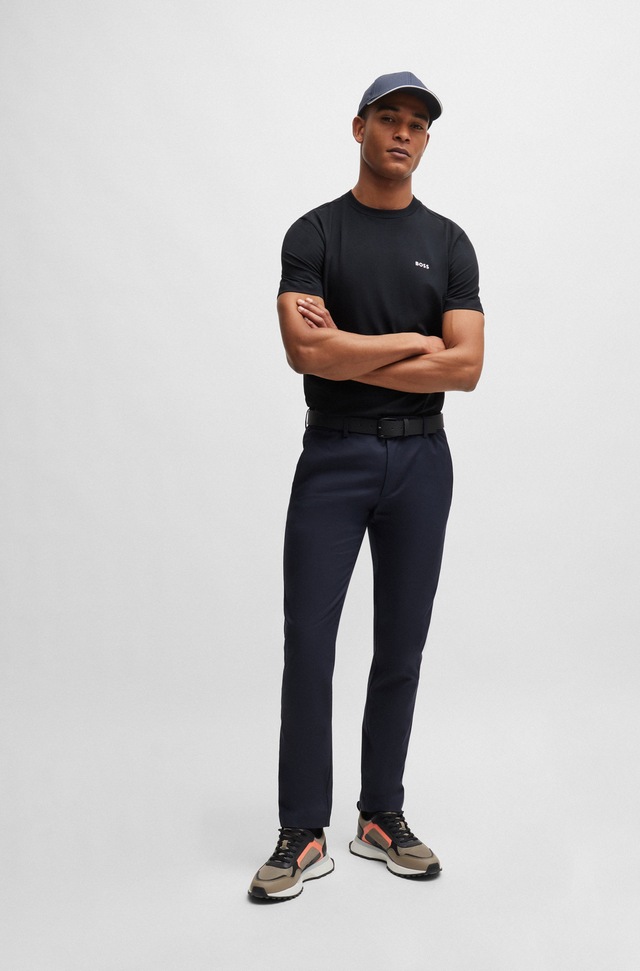 BOSS GREEN »Tee Regular Fit« Stretch Jersey Cotton, Logo on Chest, Rundhals