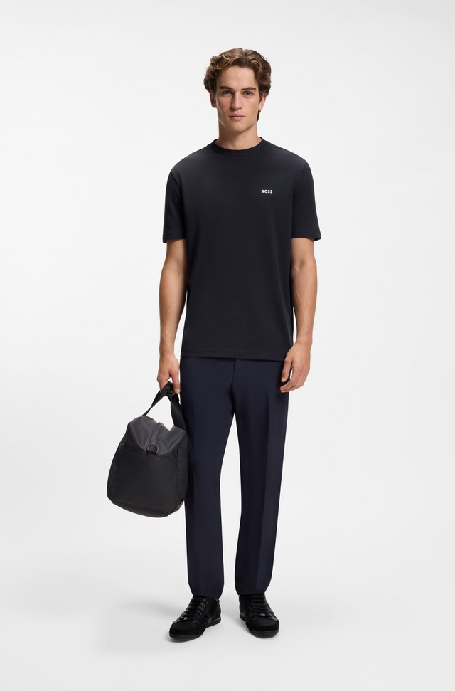 BOSS GREEN »Tee Regular Fit« Stretch Jersey Cotton, Logo on Chest, Rundhals